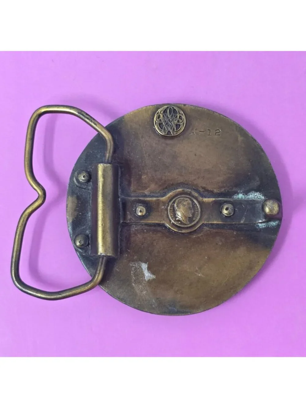 Vintage Steampunk Brass Gear‎ Design Belt Buckle With Antique Finish
